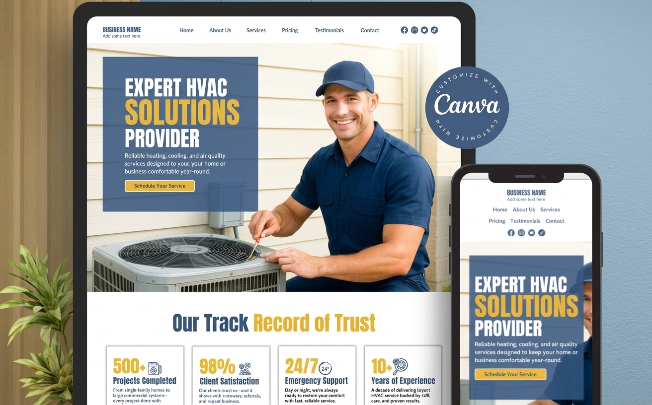 HVAC contractor booking site